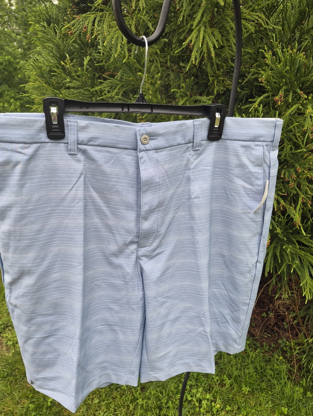 NWT Mens PGA Tour Light Blue Striped Men's Shorts Size 40